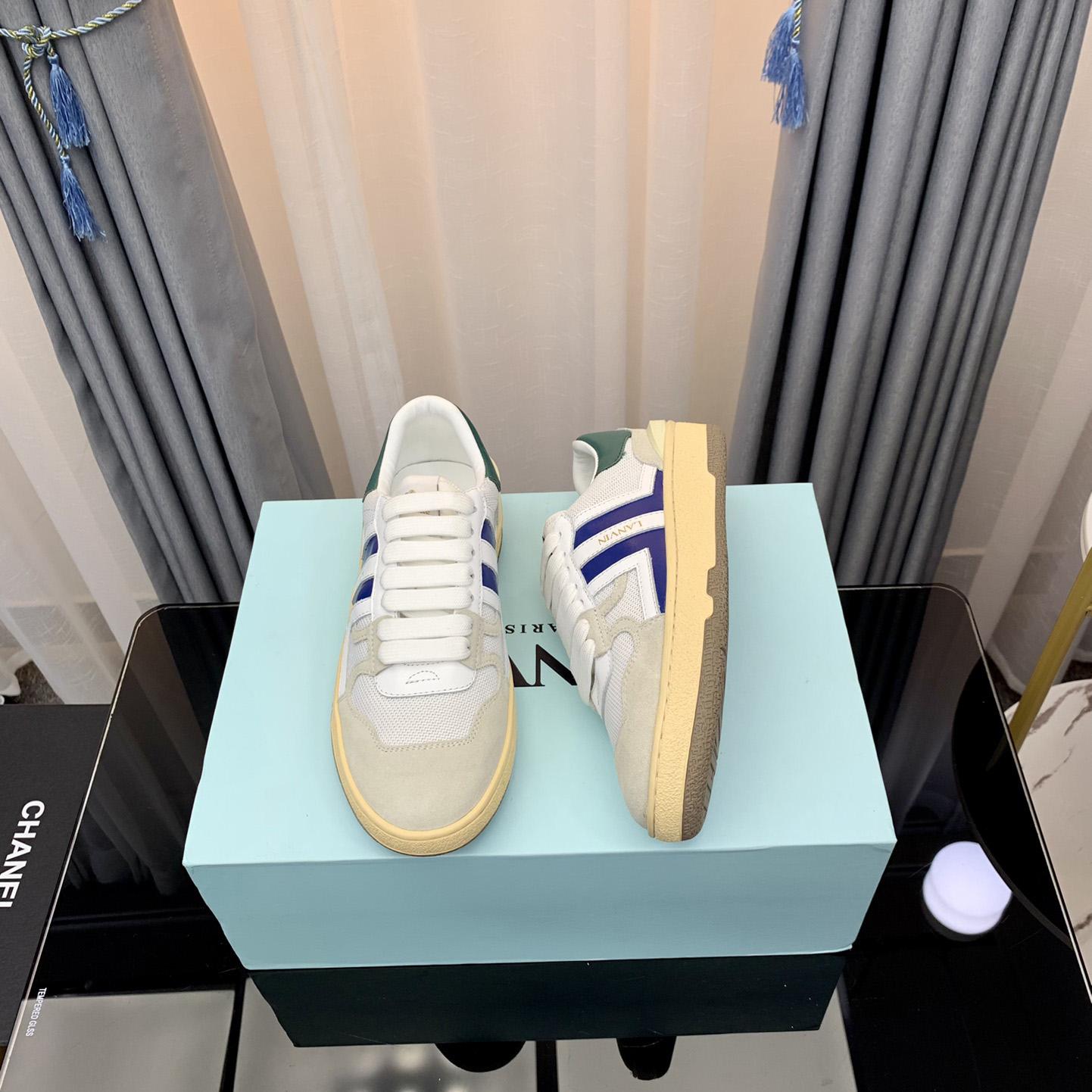 Lanvin Leather Clay Low-Top Sneakers - FashionPlug