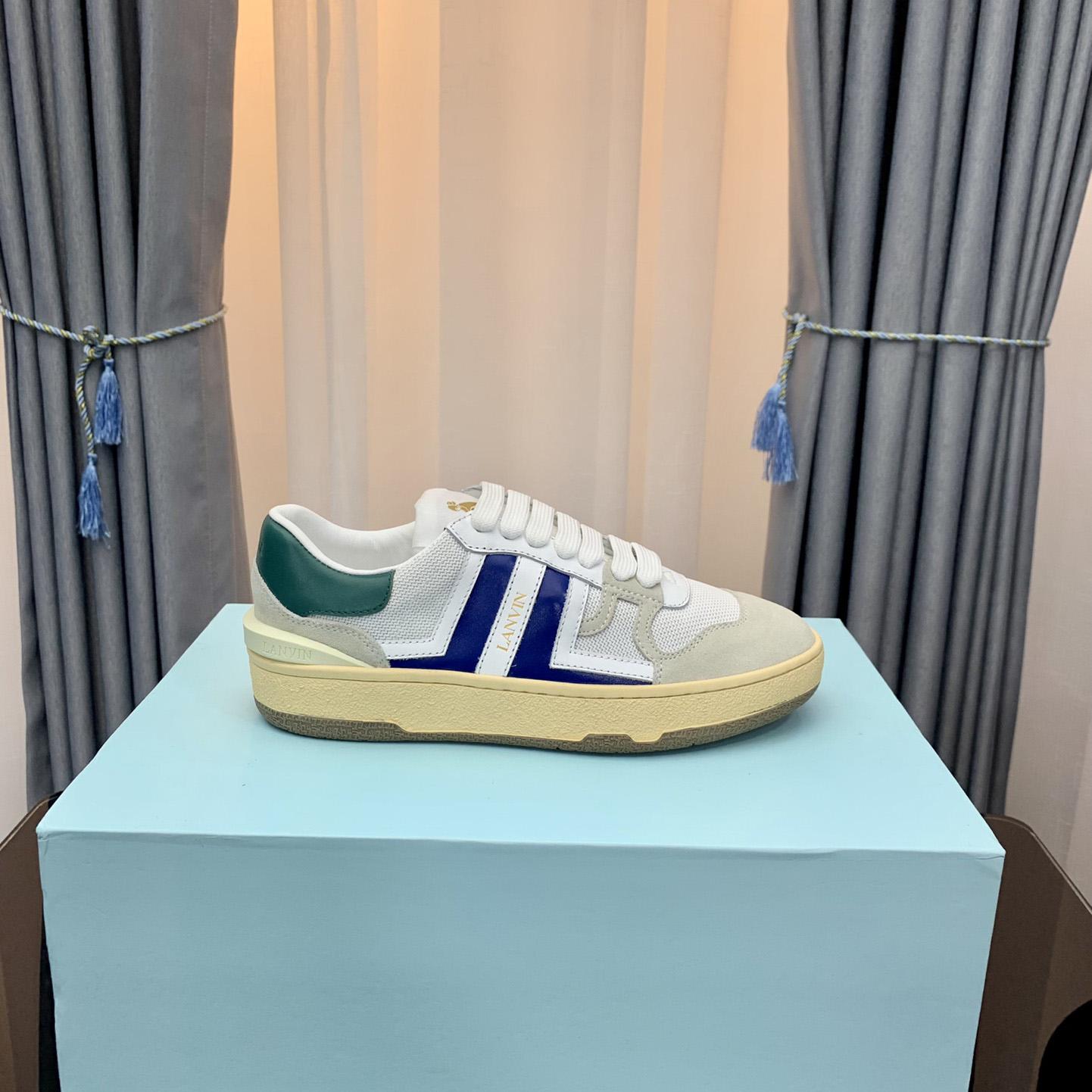 Lanvin Leather Clay Low-Top Sneakers - FashionPlug