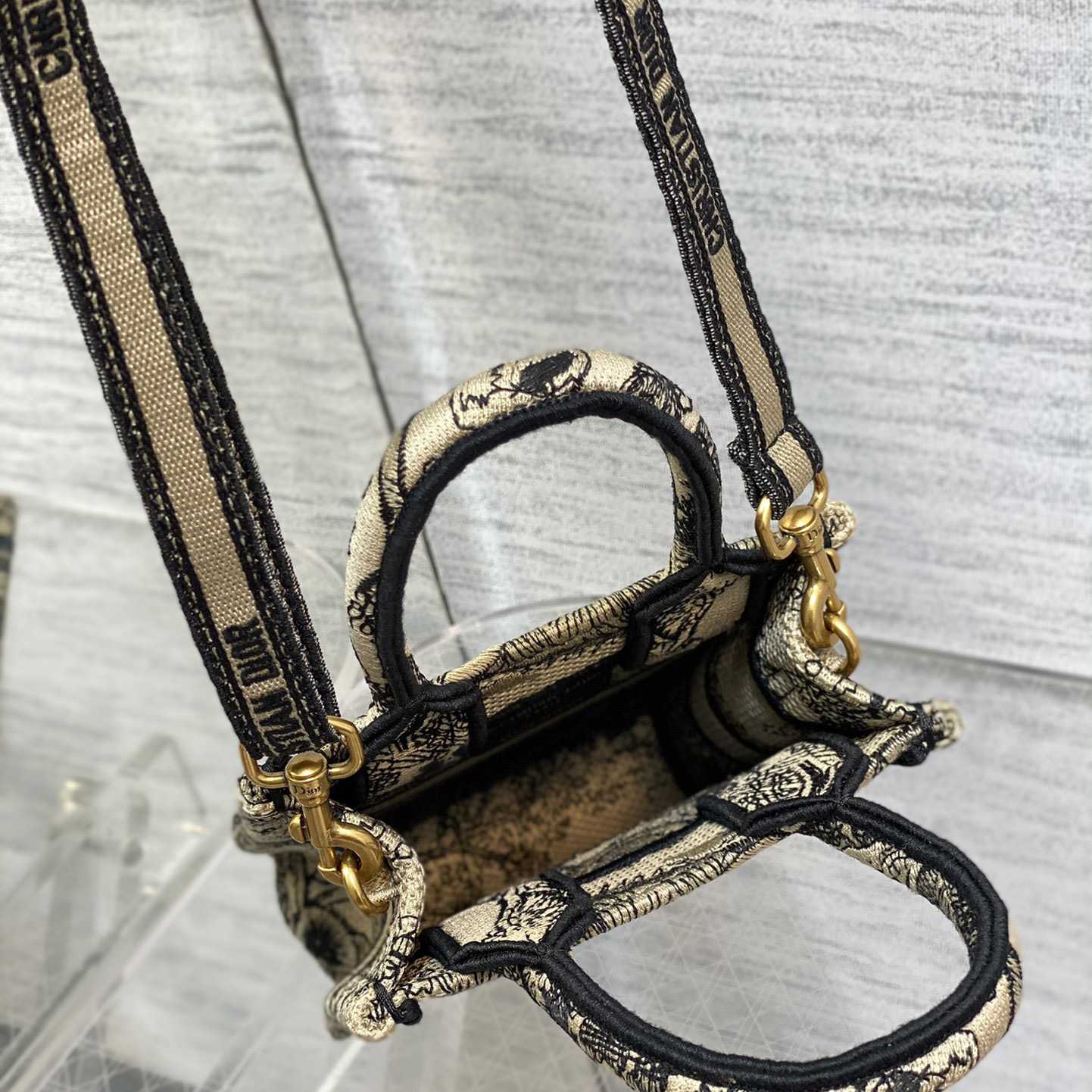 Dior Mini Dior Book Tote Phone Bag - FashionPlug