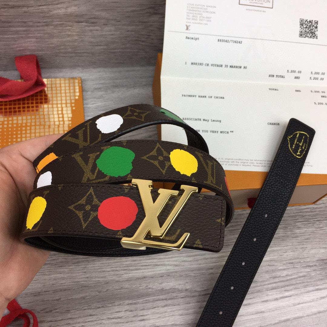 Louis Vuitton LV x YK LV Initiales 30mm Reversible Infinity Dots - FashionPlug