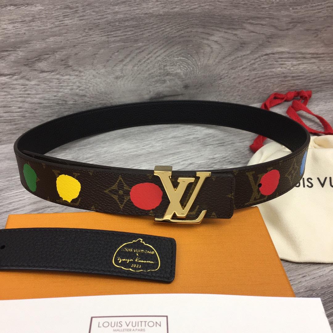 Louis Vuitton LV x YK LV Initiales 30mm Reversible Infinity Dots - FashionPlug