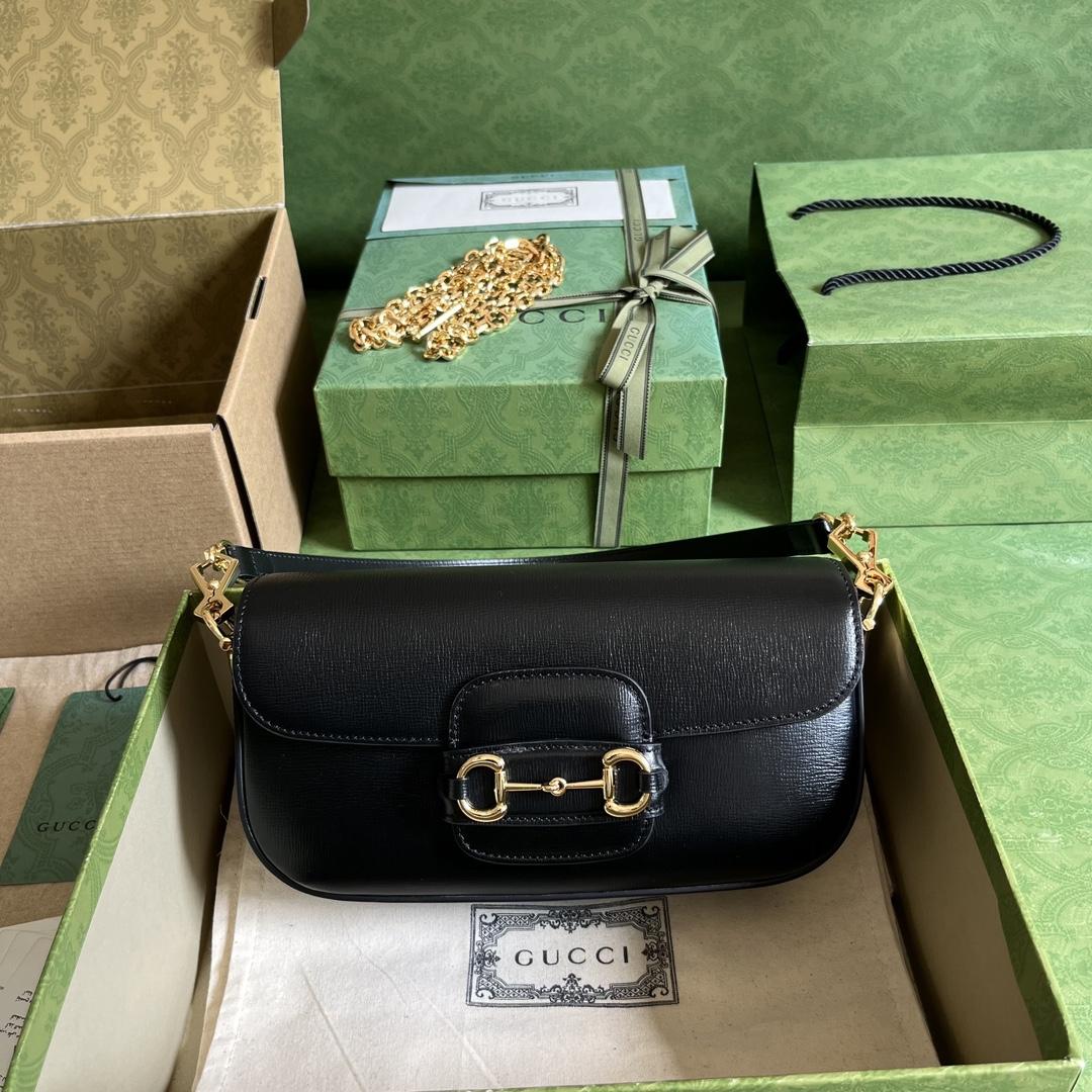 Gucci Horsebit 1955 Small Shoulder Bag(24-13-5cm)   - FashionPlug
