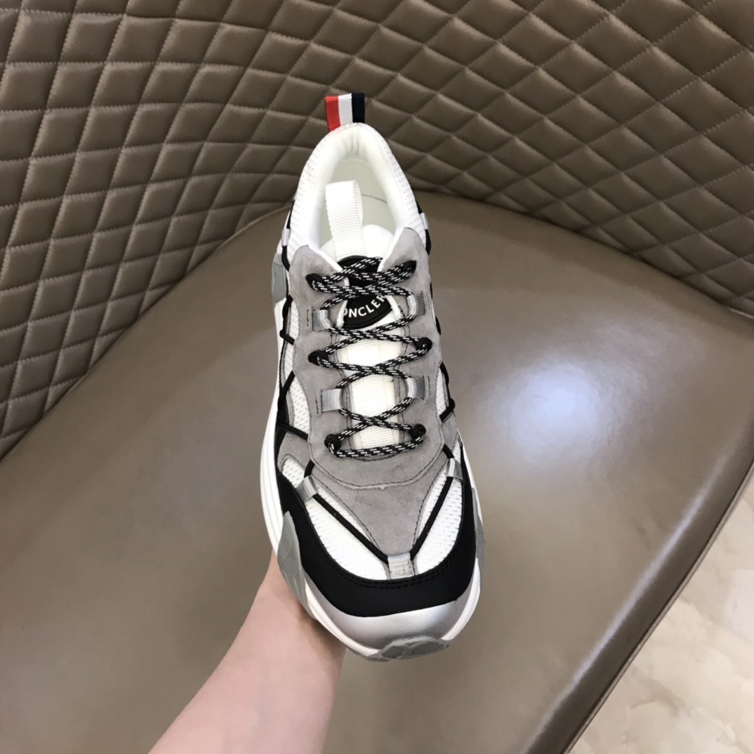 Moncler Grosgrain-loop Lace-Up Sneakers - FashionPlug