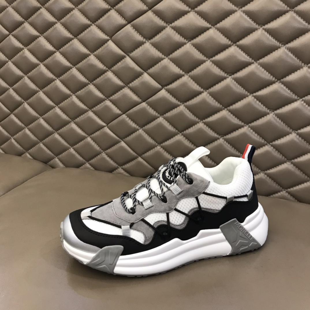 Moncler Grosgrain-loop Lace-Up Sneakers - FashionPlug