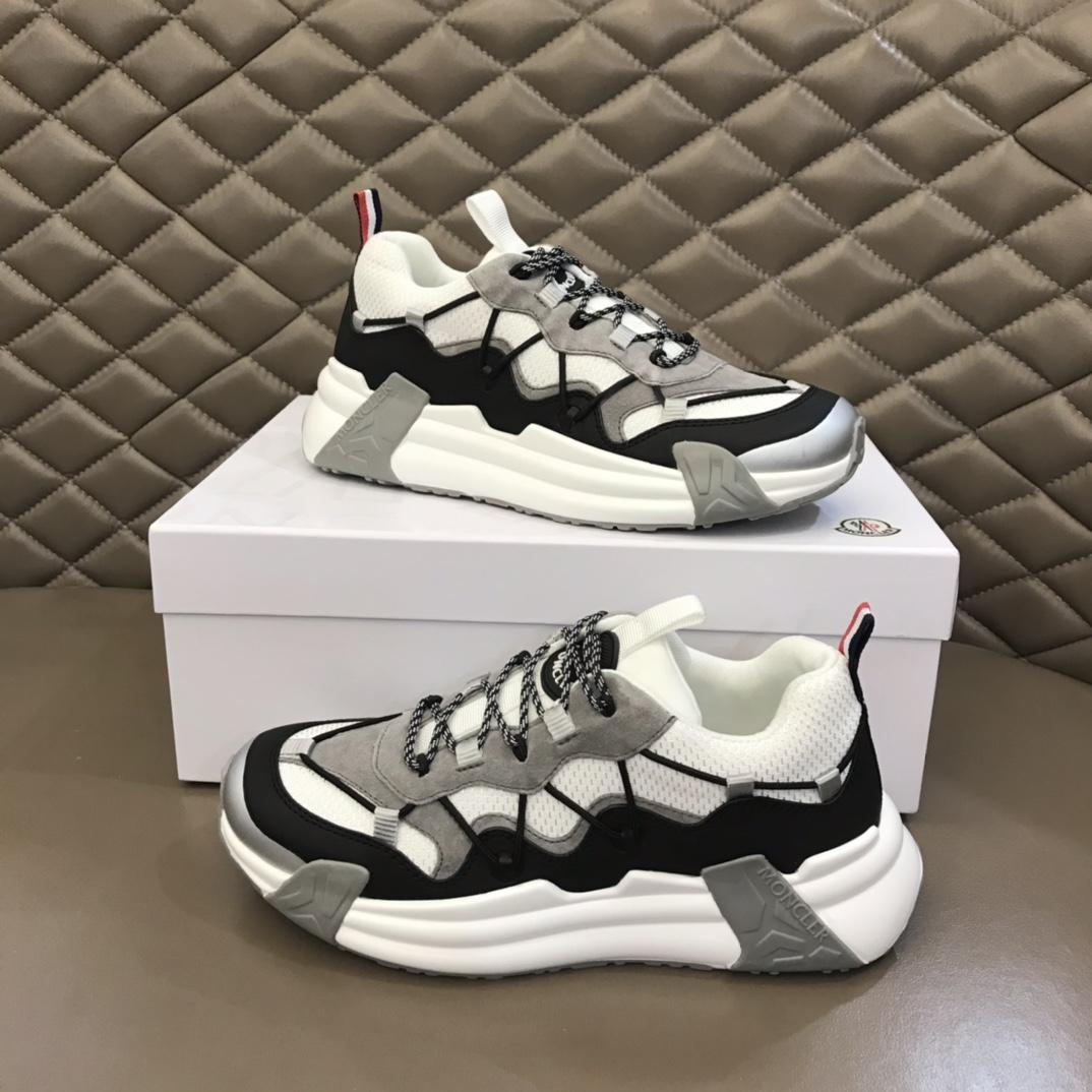 Moncler Grosgrain-loop Lace-Up Sneakers - FashionPlug