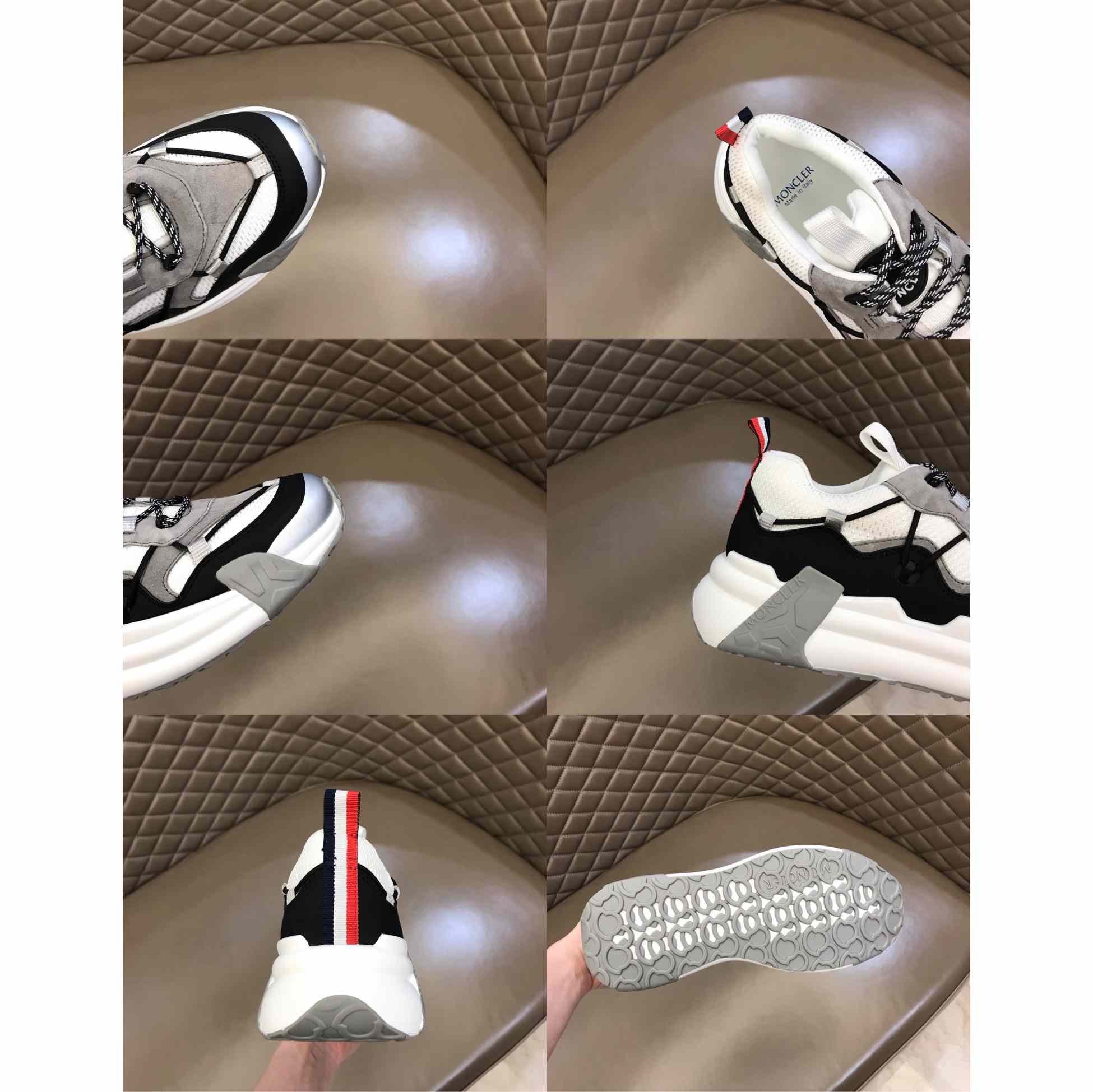 Moncler Grosgrain-loop Lace-Up Sneakers - FashionPlug