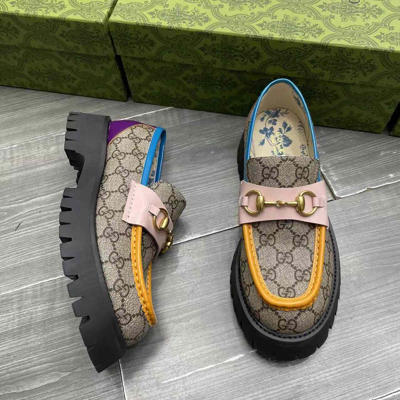 Gucci Women's GG Lug Sole Loafer - FashionPlug