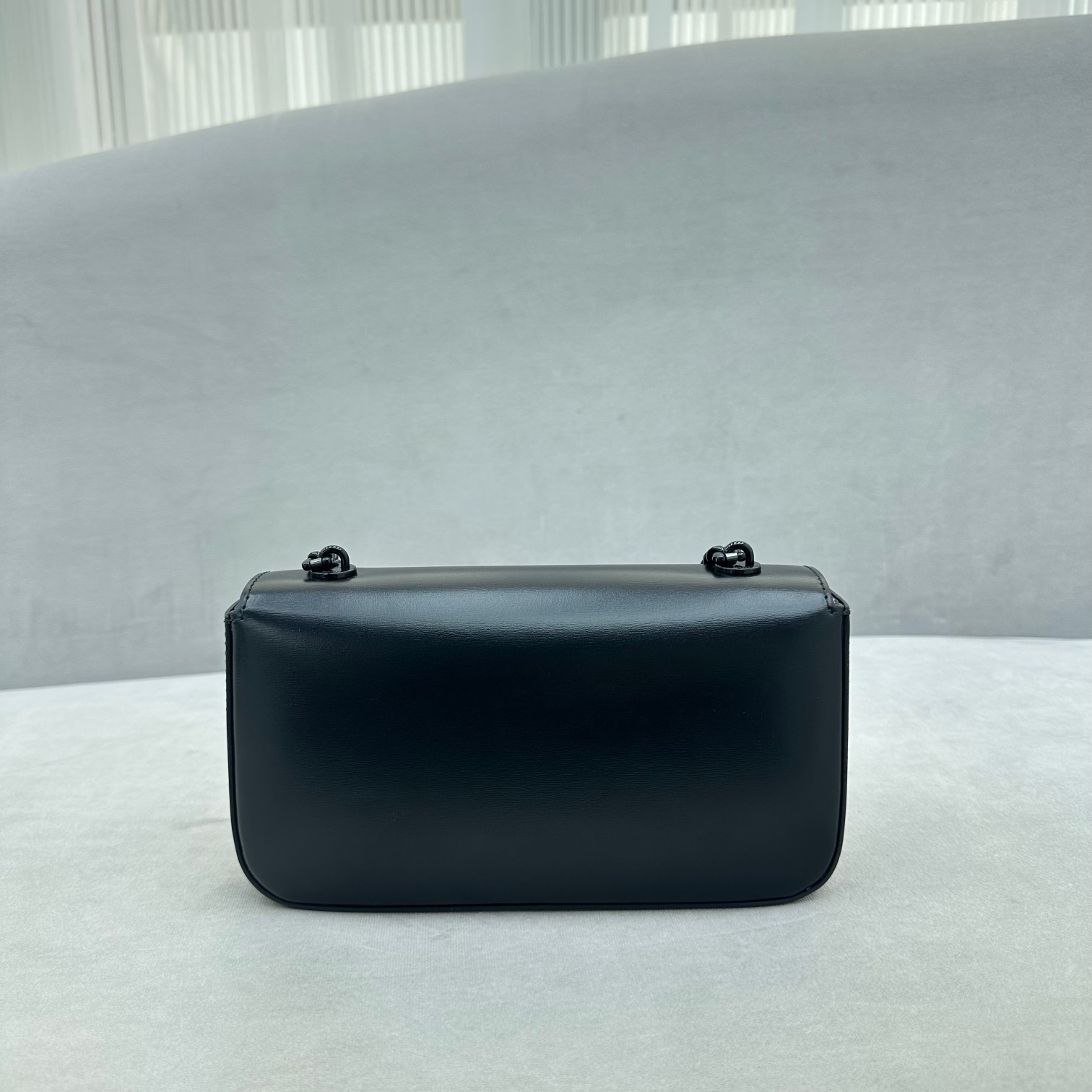 Celine Chain Shoulder Bag Triomphe In Shiny Calfskin - FashionPlug