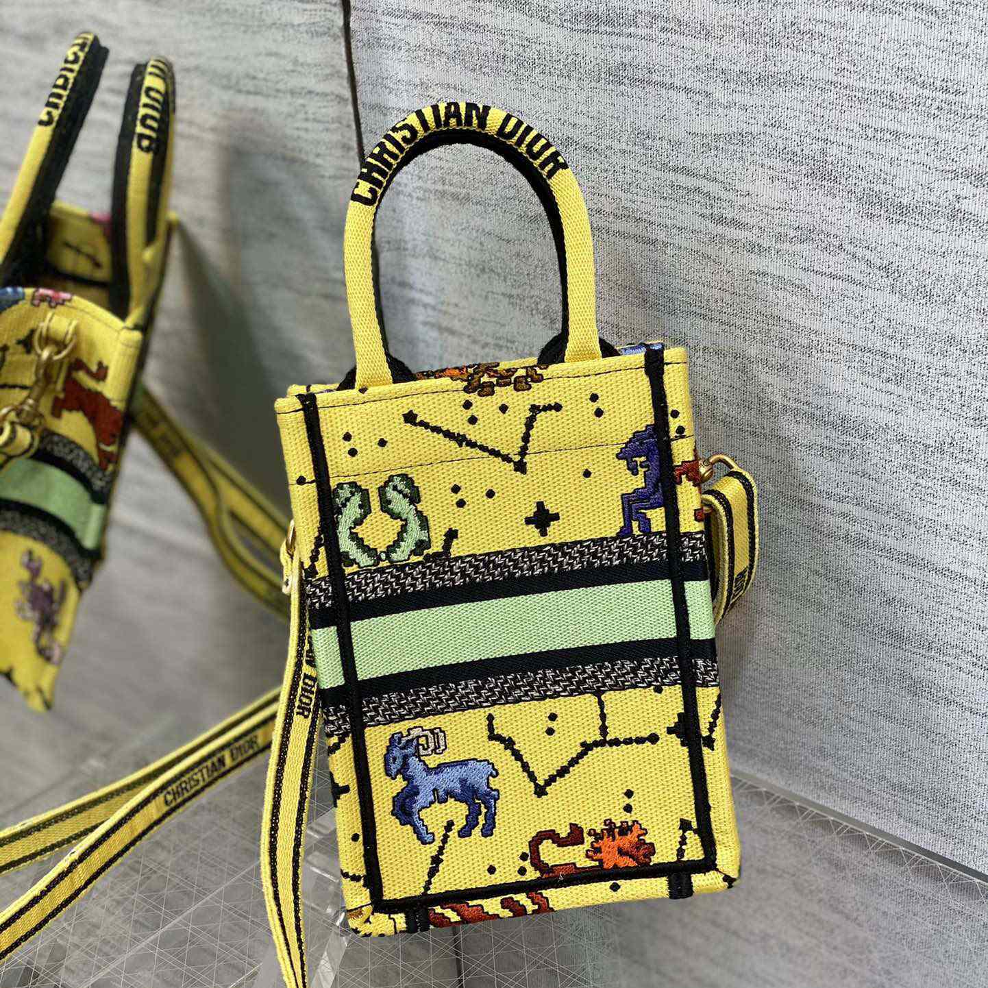Dior Mini Dior Book Tote Phone Bag - FashionPlug