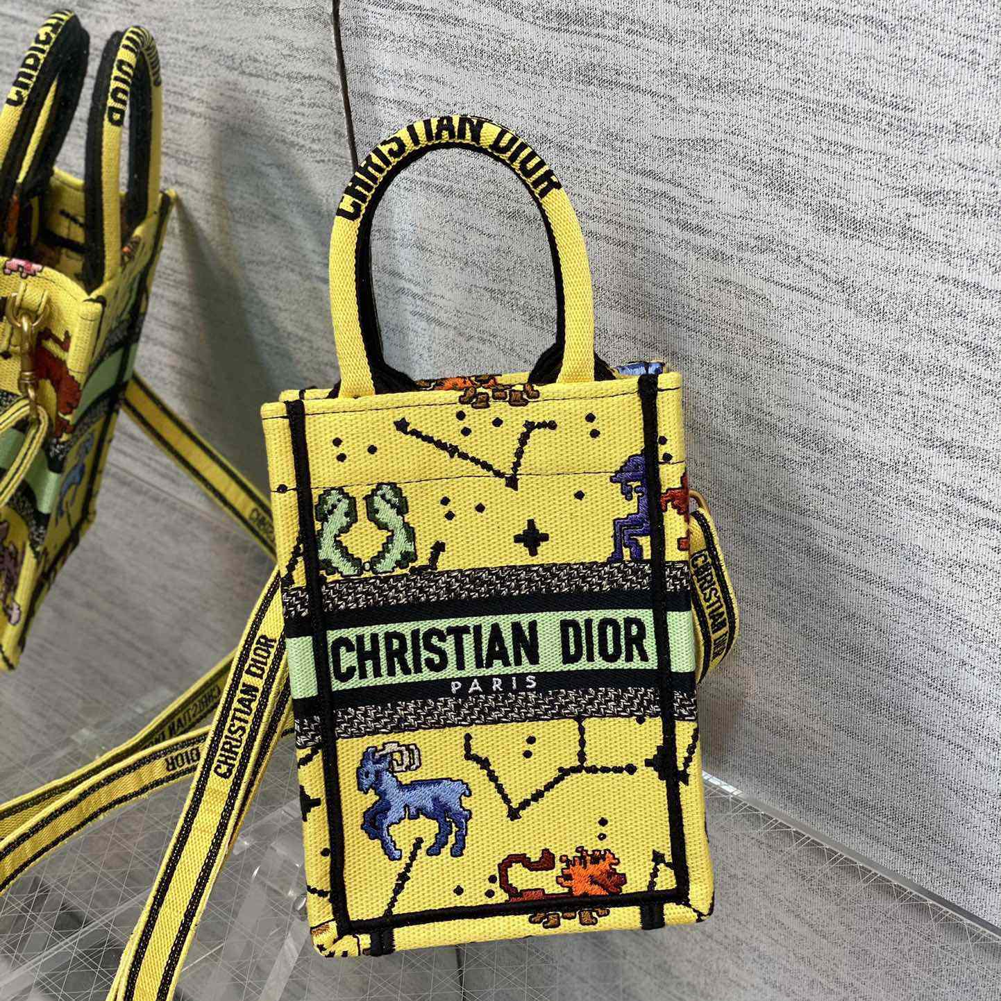 Dior Mini Dior Book Tote Phone Bag - FashionPlug