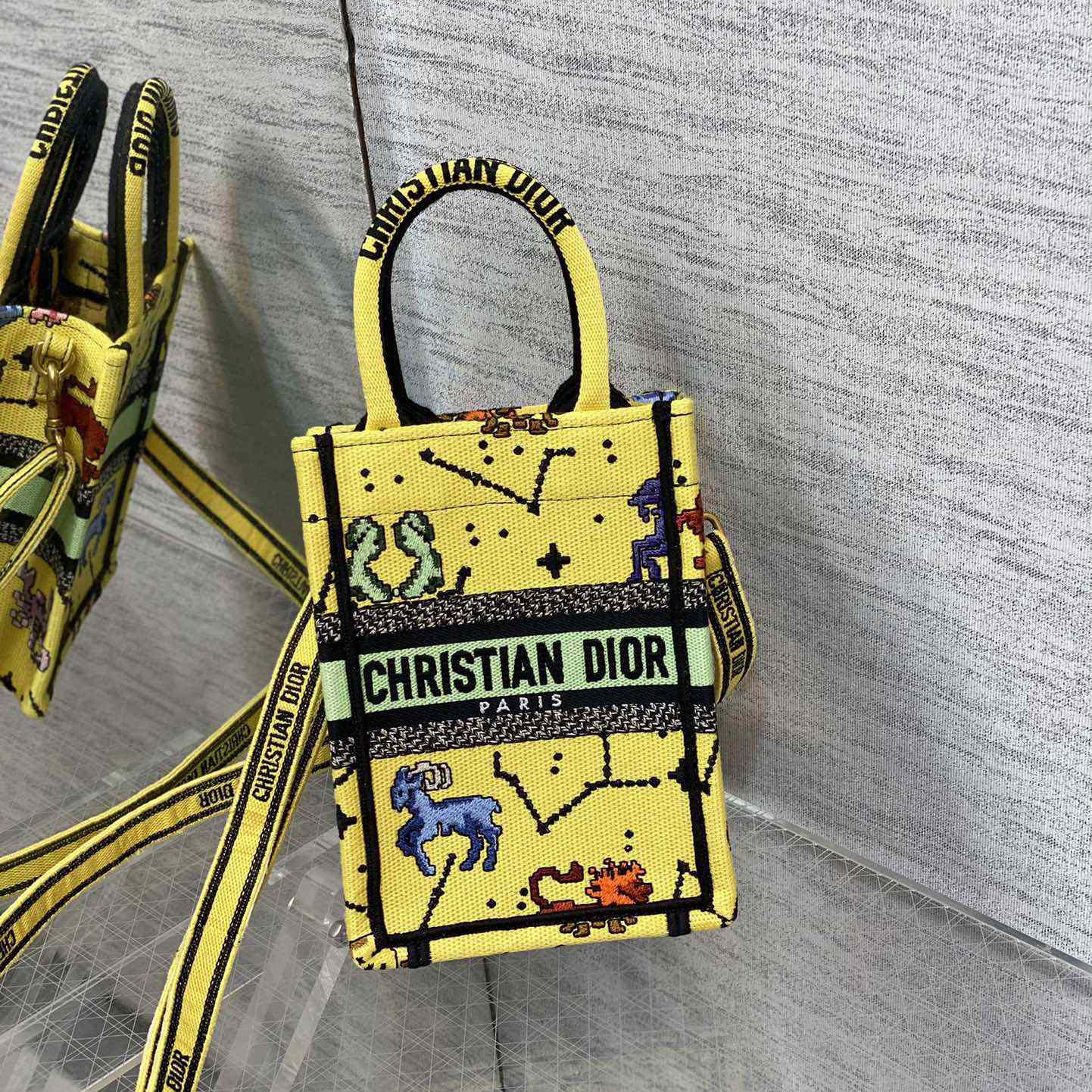 Dior Mini Dior Book Tote Phone Bag - FashionPlug