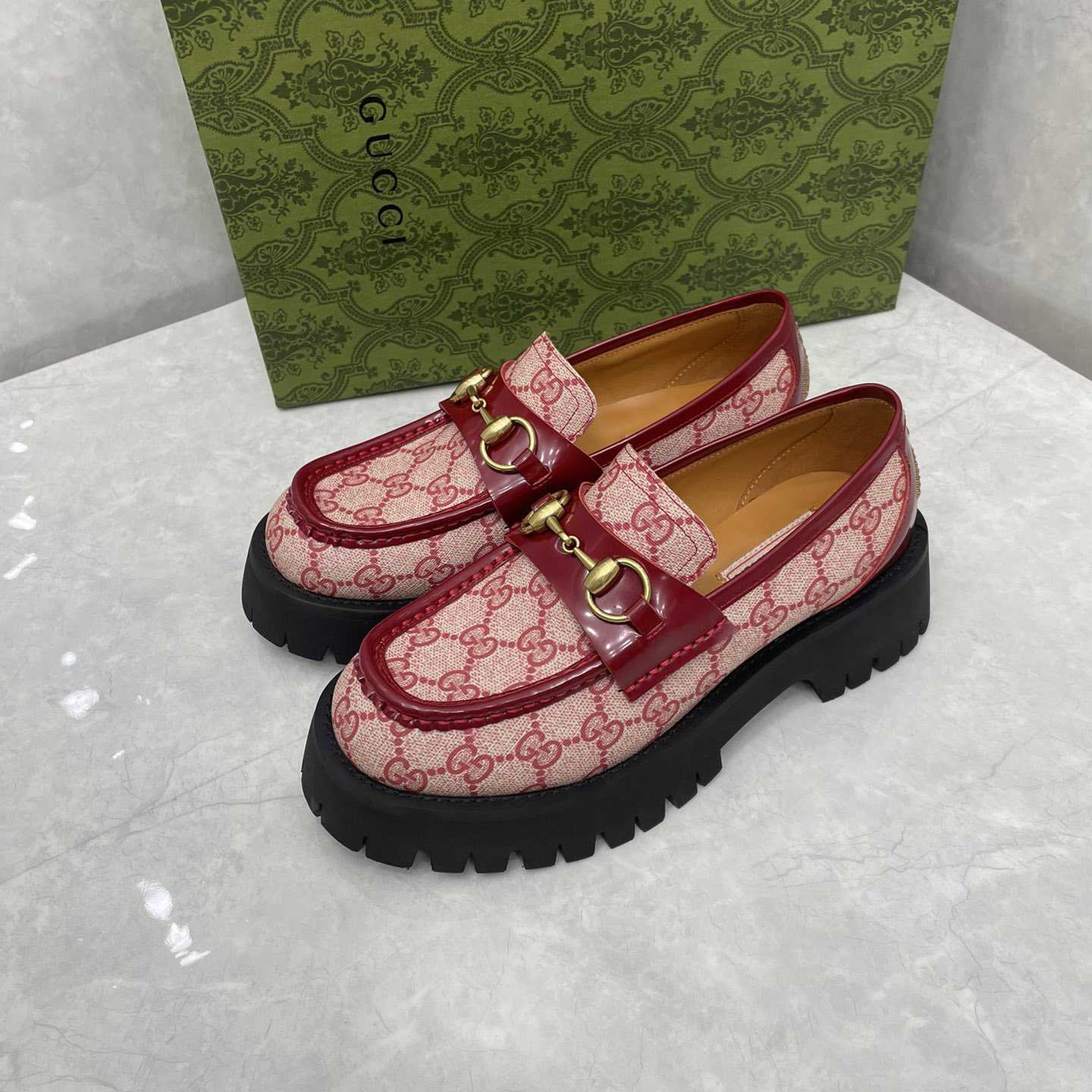 Gucci Women's GG Lug Sole Loafer - FashionPlug