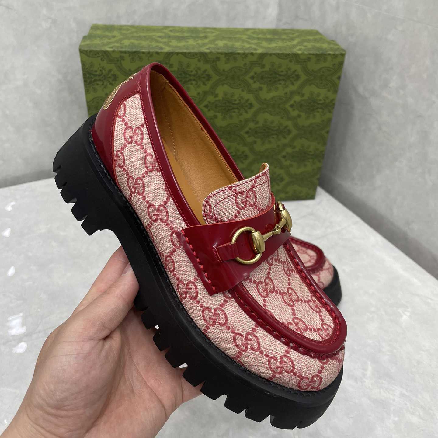Gucci Women's GG Lug Sole Loafer - FashionPlug