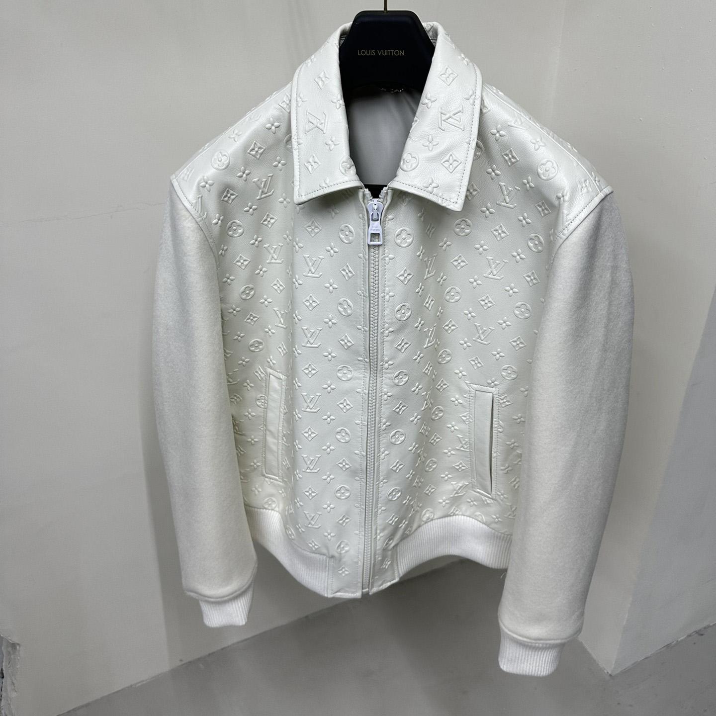 Louis Vuitton LVSE Debossed Monogram Mix Leather Blouson     1AAT5Q - FashionPlug