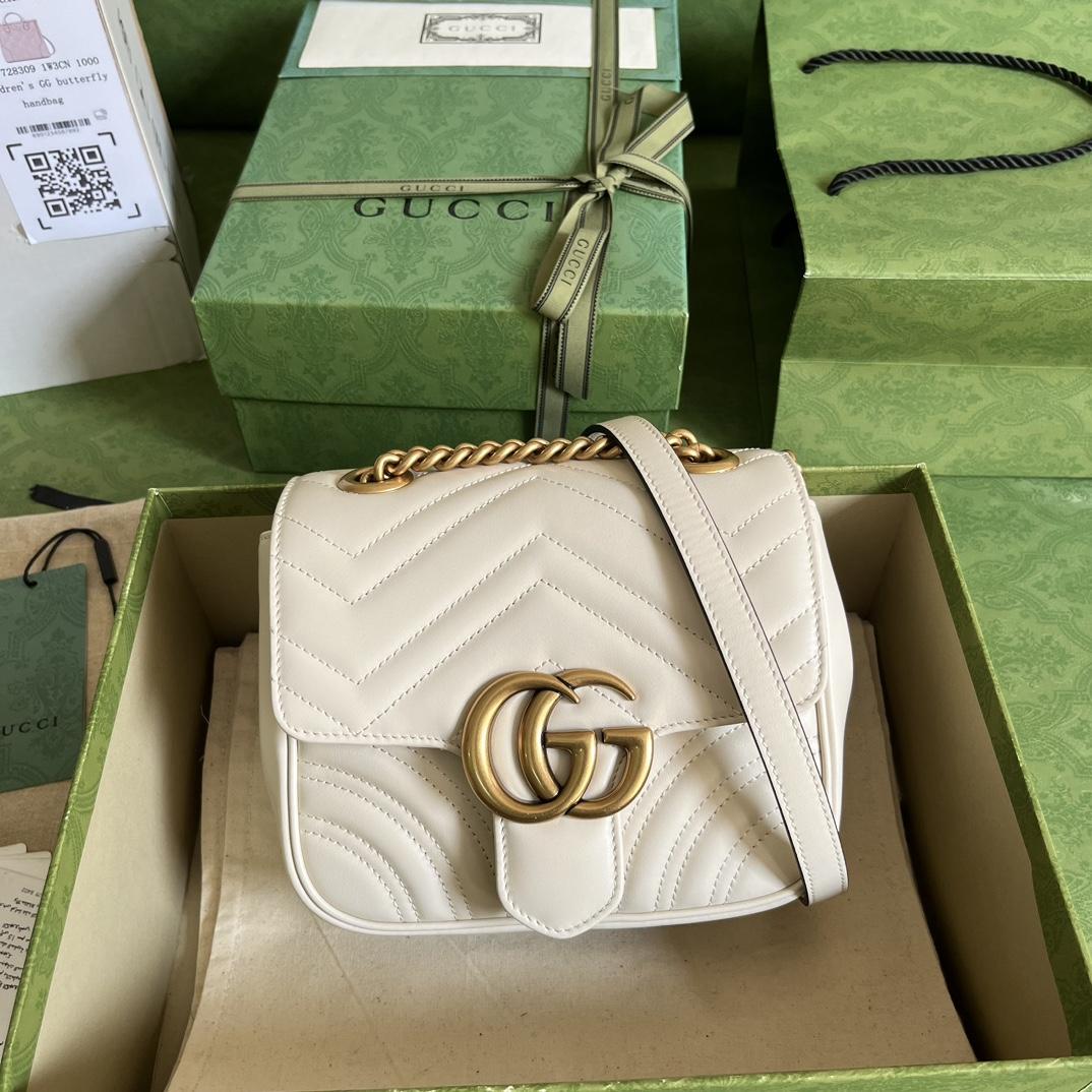 Gucci GG Marmont Mini Shoulder Bag(18-13.5-8cm) - FashionPlug
