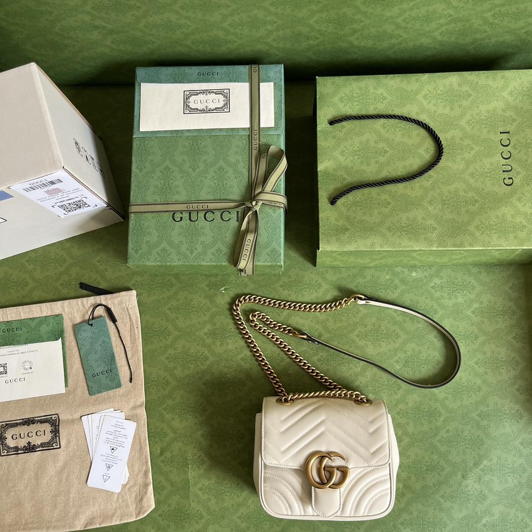 Gucci GG Marmont Mini Shoulder Bag(18-13.5-8cm) - FashionPlug