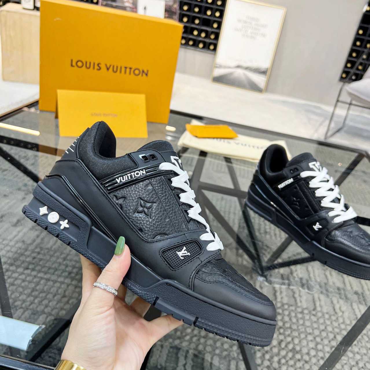 Louis Vuitton Trainer Sneaker (upon uk size)     - FashionPlug
