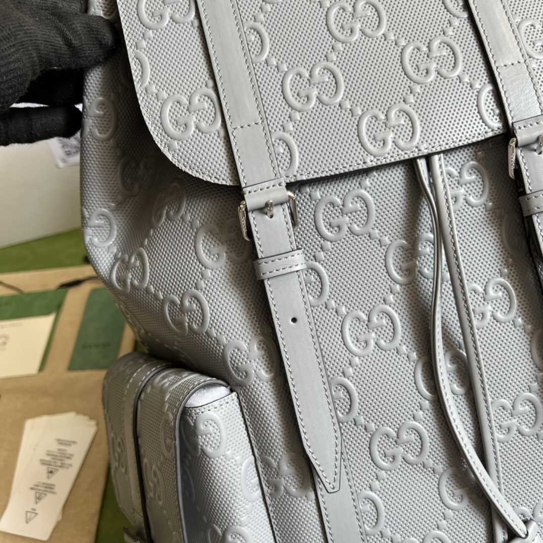Gucci GG Embossed Backpack(34-41-12cm) - FashionPlug