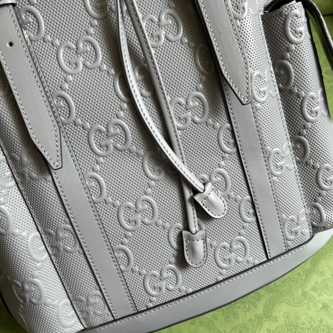 Gucci GG Embossed Backpack(34-41-12cm) - FashionPlug