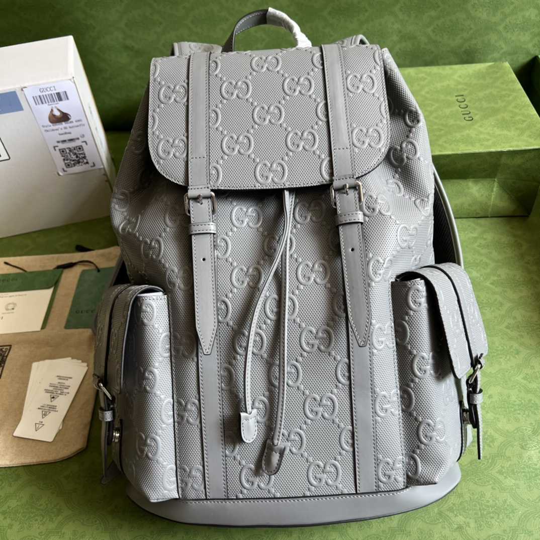 Gucci GG Embossed Backpack(34-41-12cm) - FashionPlug
