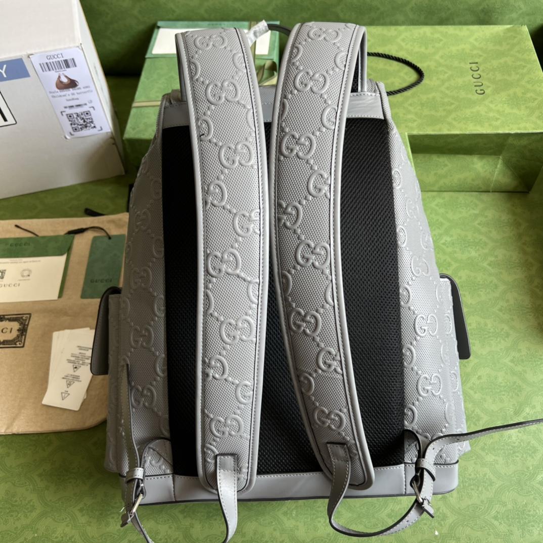 Gucci GG Embossed Backpack(34-41-12cm) - FashionPlug