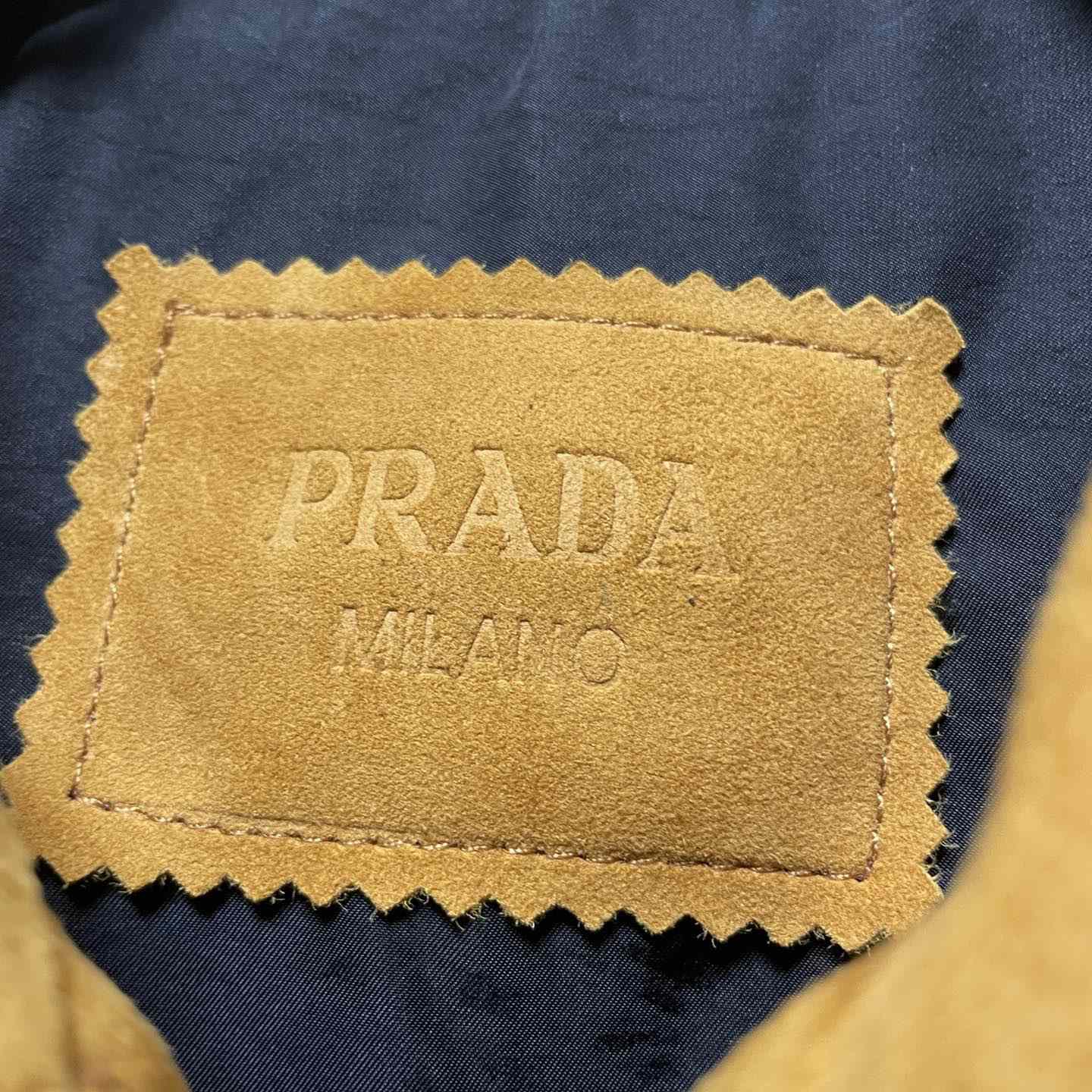 Prada Suede Bomber Jacket - FashionPlug