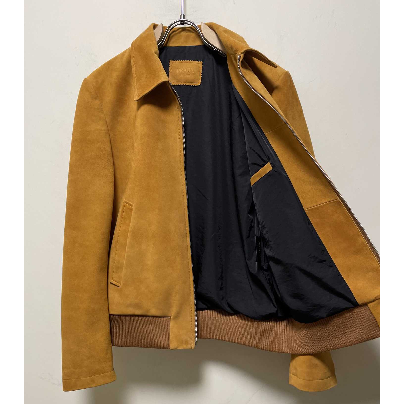 Prada Suede Bomber Jacket - FashionPlug