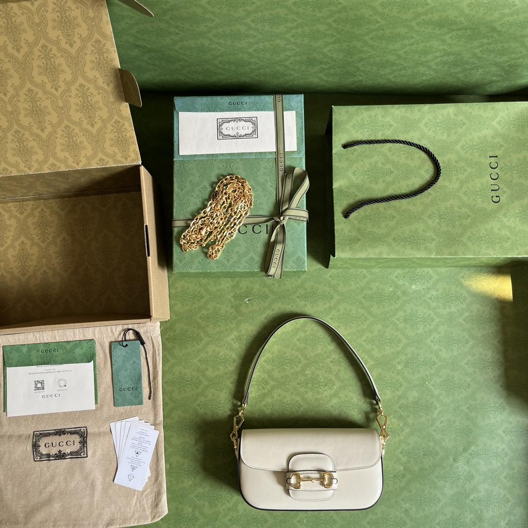 Gucci Horsebit 1955 Small Shoulder Bag(24-13-5cm)   - FashionPlug
