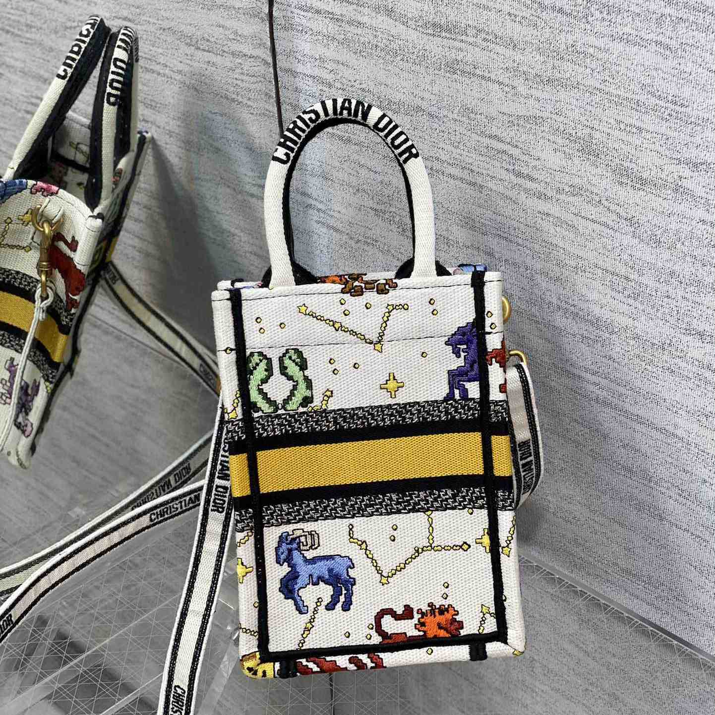 Dior Mini Dior Book Tote Phone Bag - FashionPlug