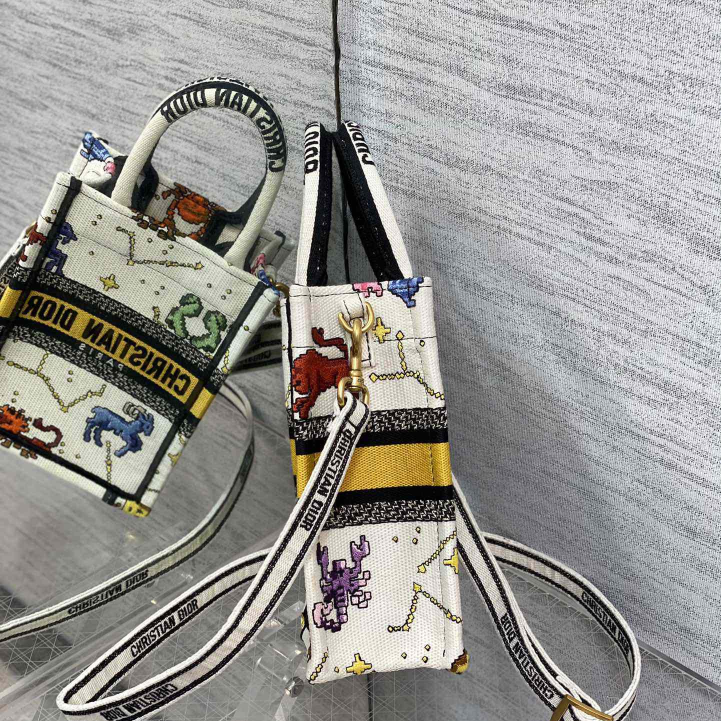 Dior Mini Dior Book Tote Phone Bag - FashionPlug