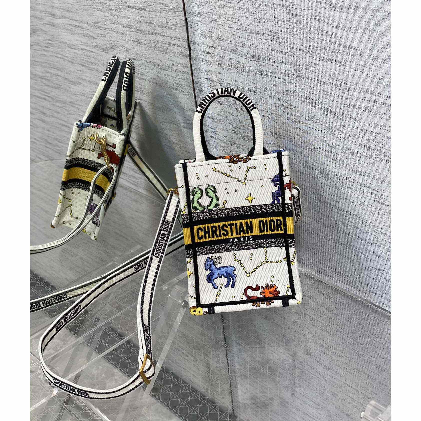 Dior Mini Dior Book Tote Phone Bag - FashionPlug