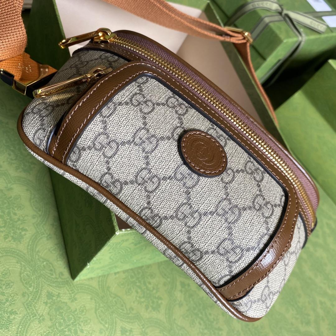 Gucci Belt Bag With Interlocking G(23x 12x 2.5cm) - FashionPlug