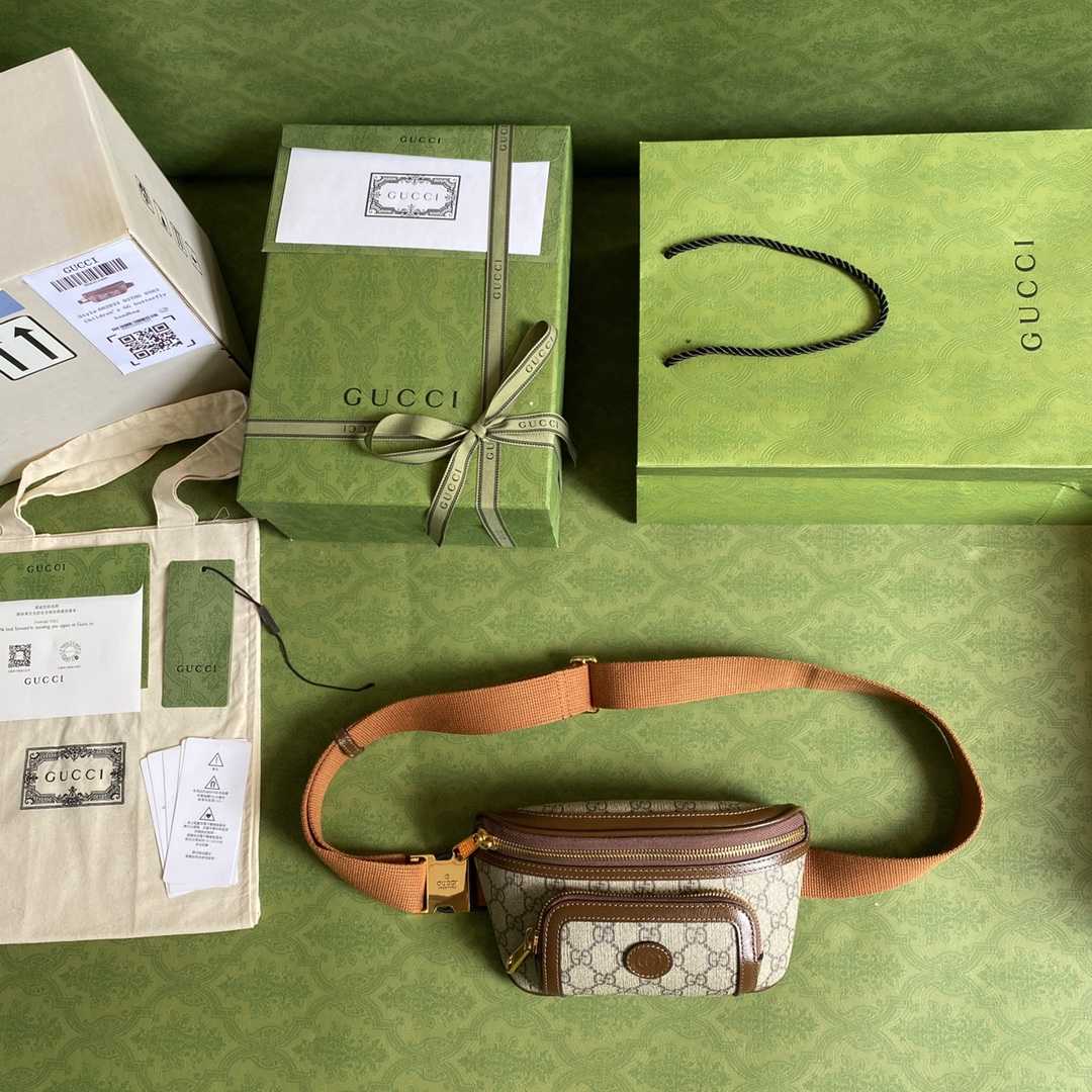 Gucci Belt Bag With Interlocking G(23x 12x 2.5cm) - FashionPlug