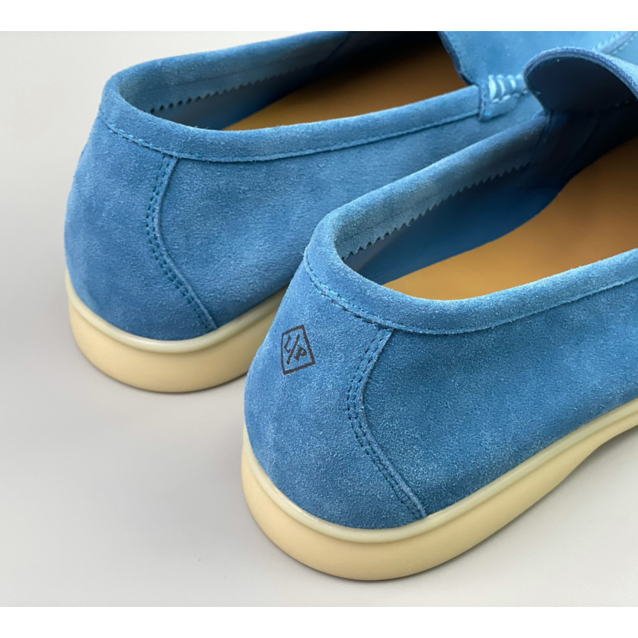 Loro Piana Summer Walk Loafers In Blue - FashionPlug