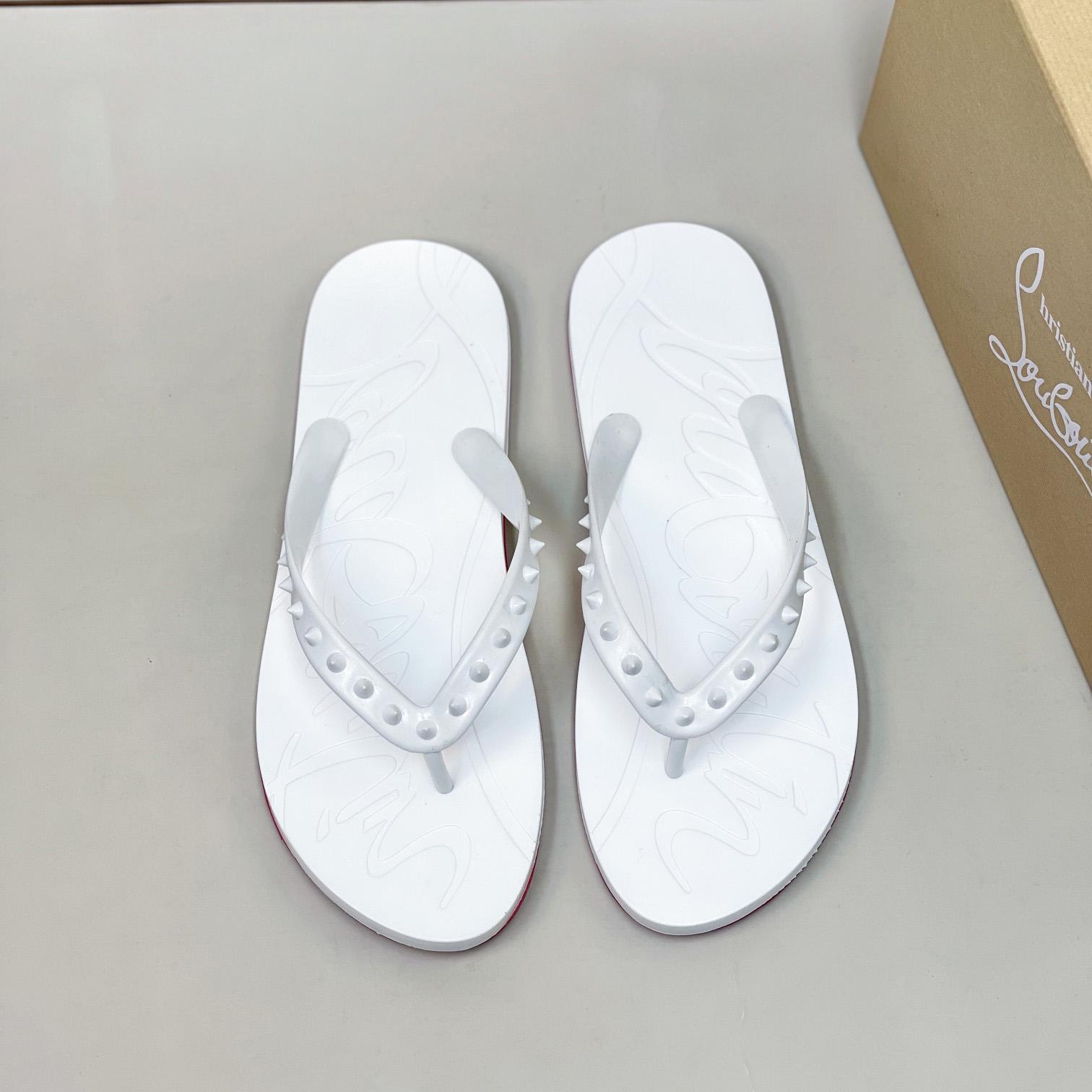 Christian Louboutin Loubi Flip Man Flip-flops - Rubber - FashionPlug