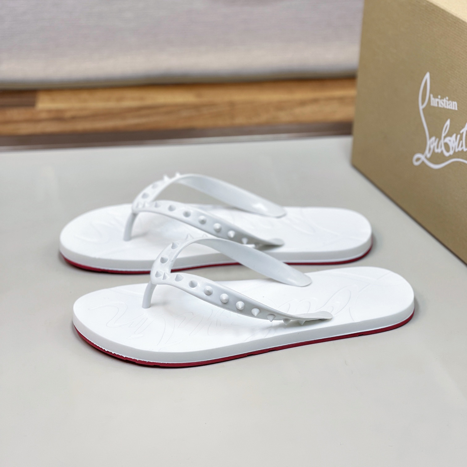 Christian Louboutin Loubi Flip Man Flip-flops - Rubber - FashionPlug