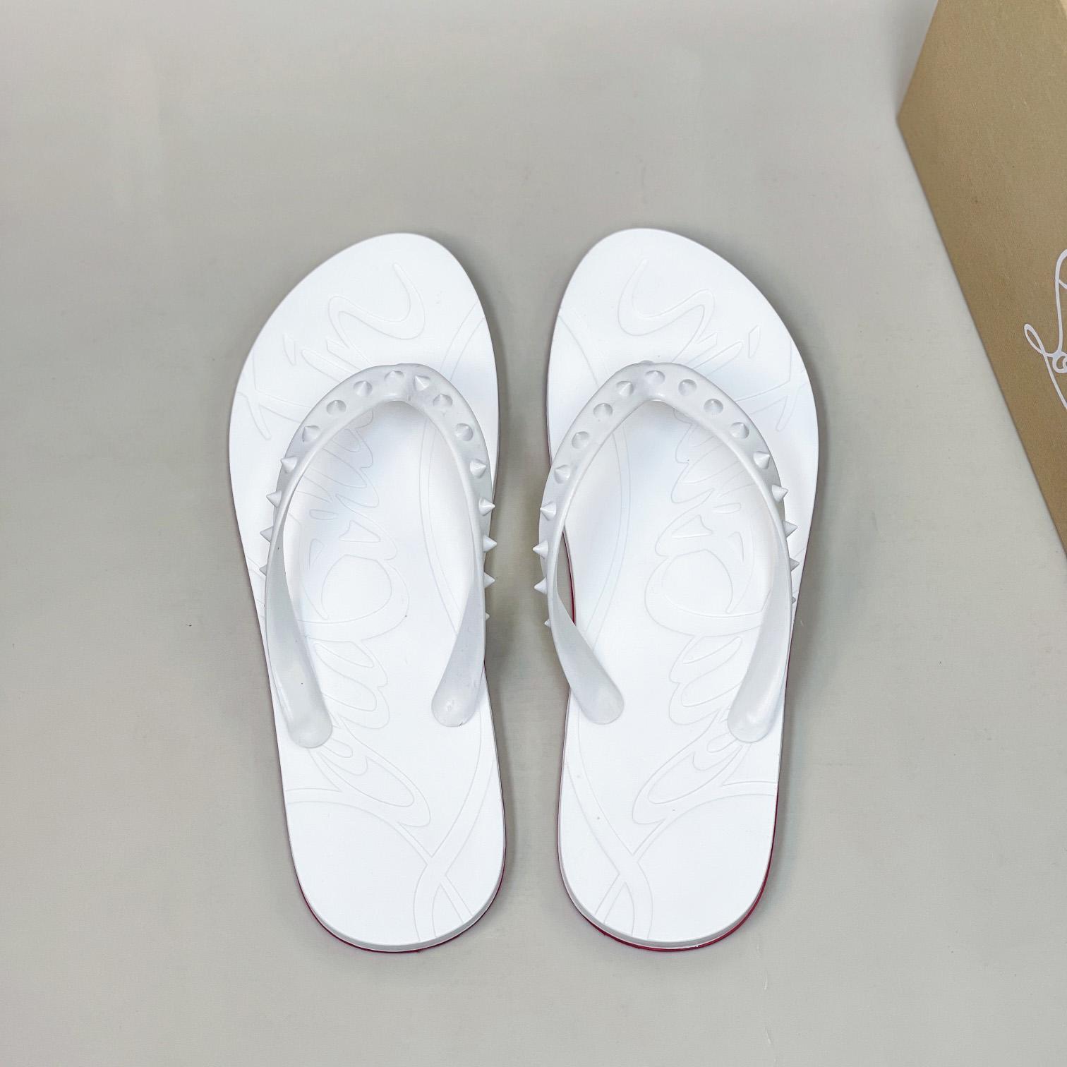 Christian Louboutin Loubi Flip Man Flip-flops - Rubber - FashionPlug
