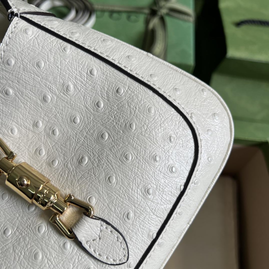 Gucci Jackie 1961 Ostrich Mini Shoulder Bag - FashionPlug