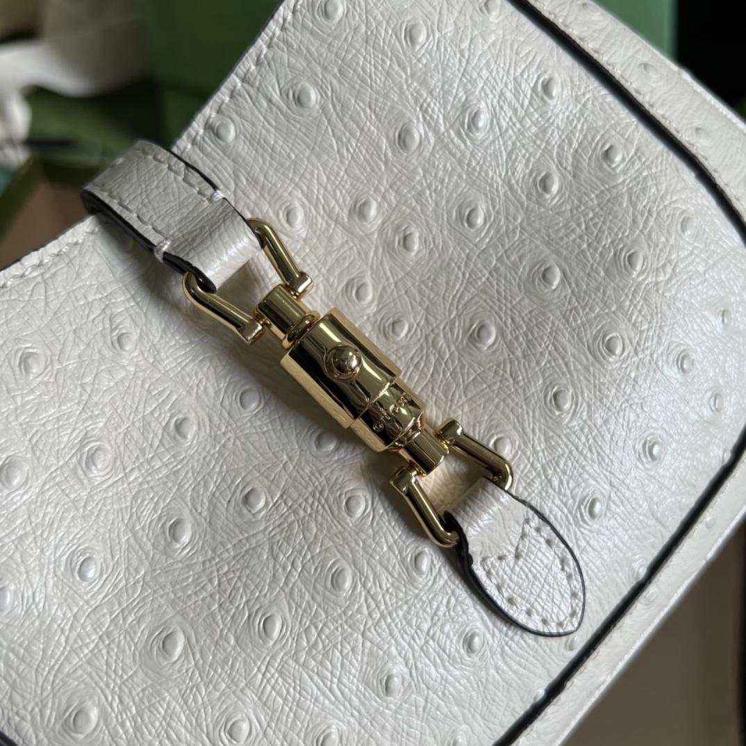 Gucci Jackie 1961 Ostrich Mini Shoulder Bag - FashionPlug