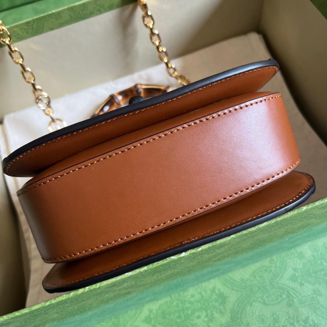 Gucci Bamboo 1947 Mini Top Handle Bag(17-12.5-8cm)   - FashionPlug