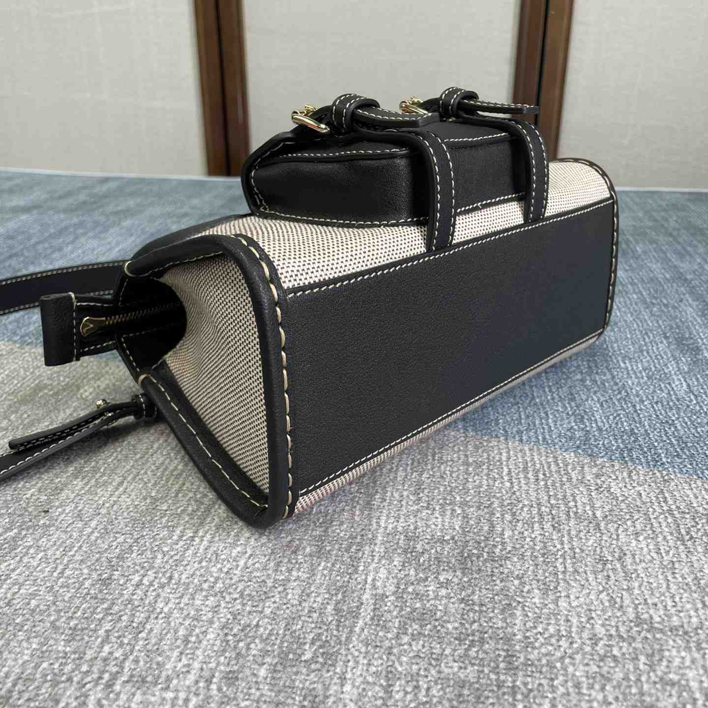 Chloe Edith Beige Black Mini In Shoulder Bags(26.5-16-11cm) - FashionPlug