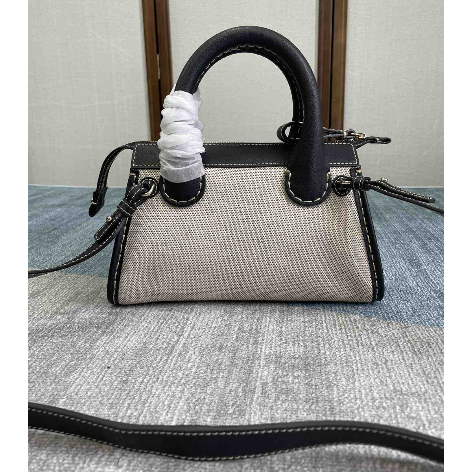 Chloe Edith Beige Black Mini In Shoulder Bags(26.5-16-11cm) - FashionPlug