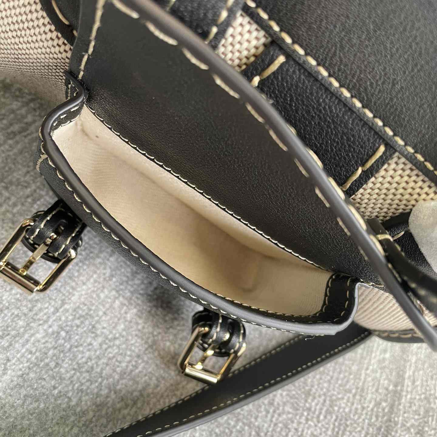 Chloe Edith Beige Black Mini In Shoulder Bags(26.5-16-11cm) - FashionPlug