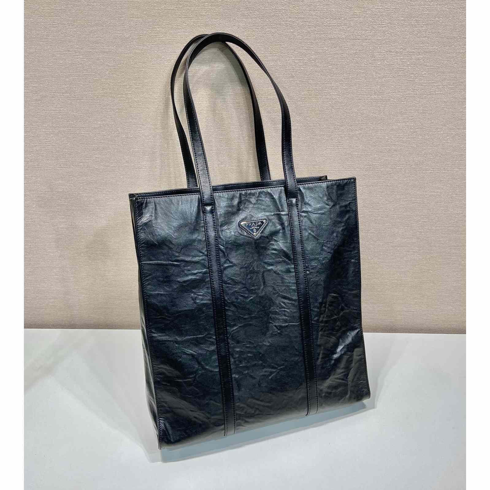 Prada Medium Antiqued Nappa Leather Tote Bag - FashionPlug