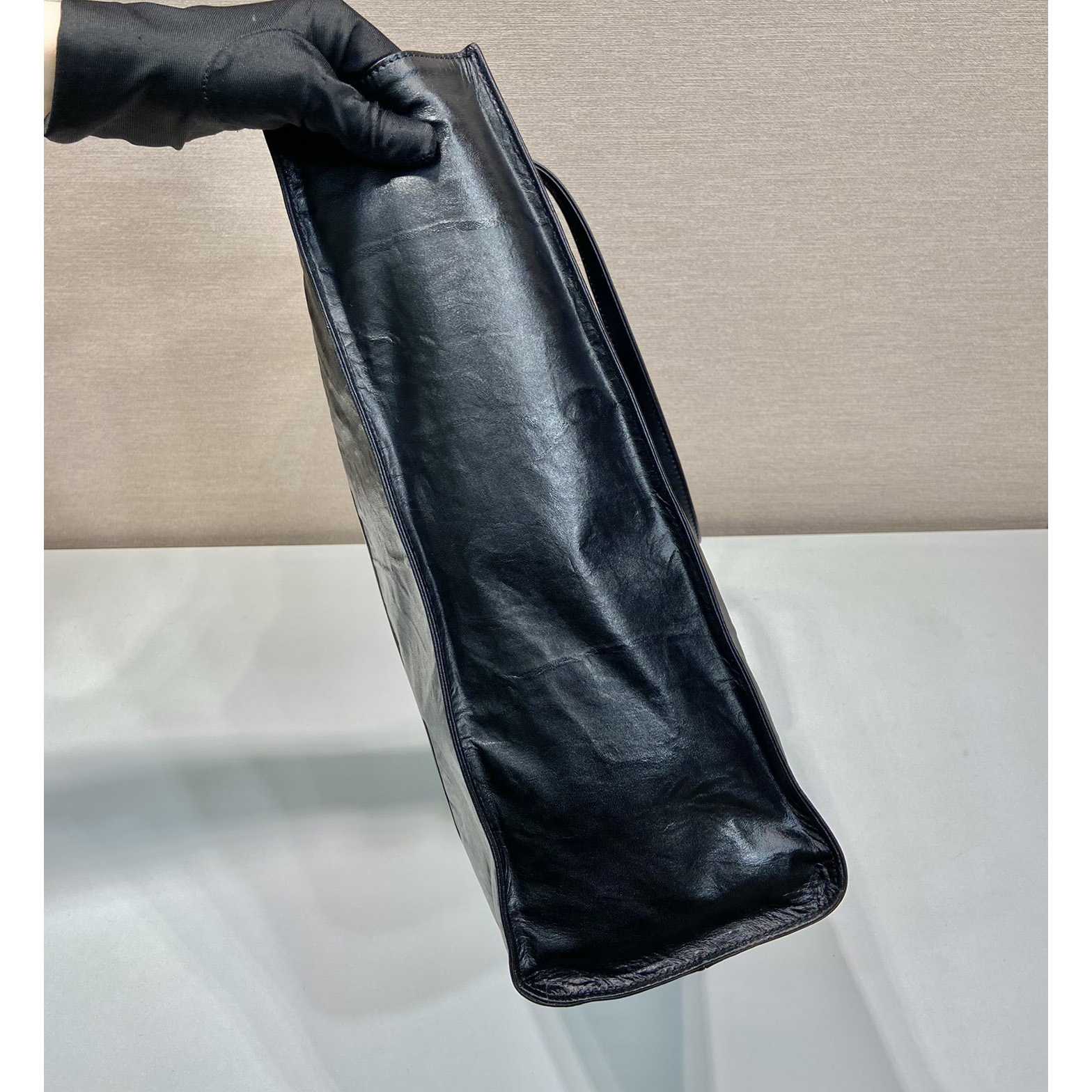 Prada Medium Antiqued Nappa Leather Tote Bag - FashionPlug
