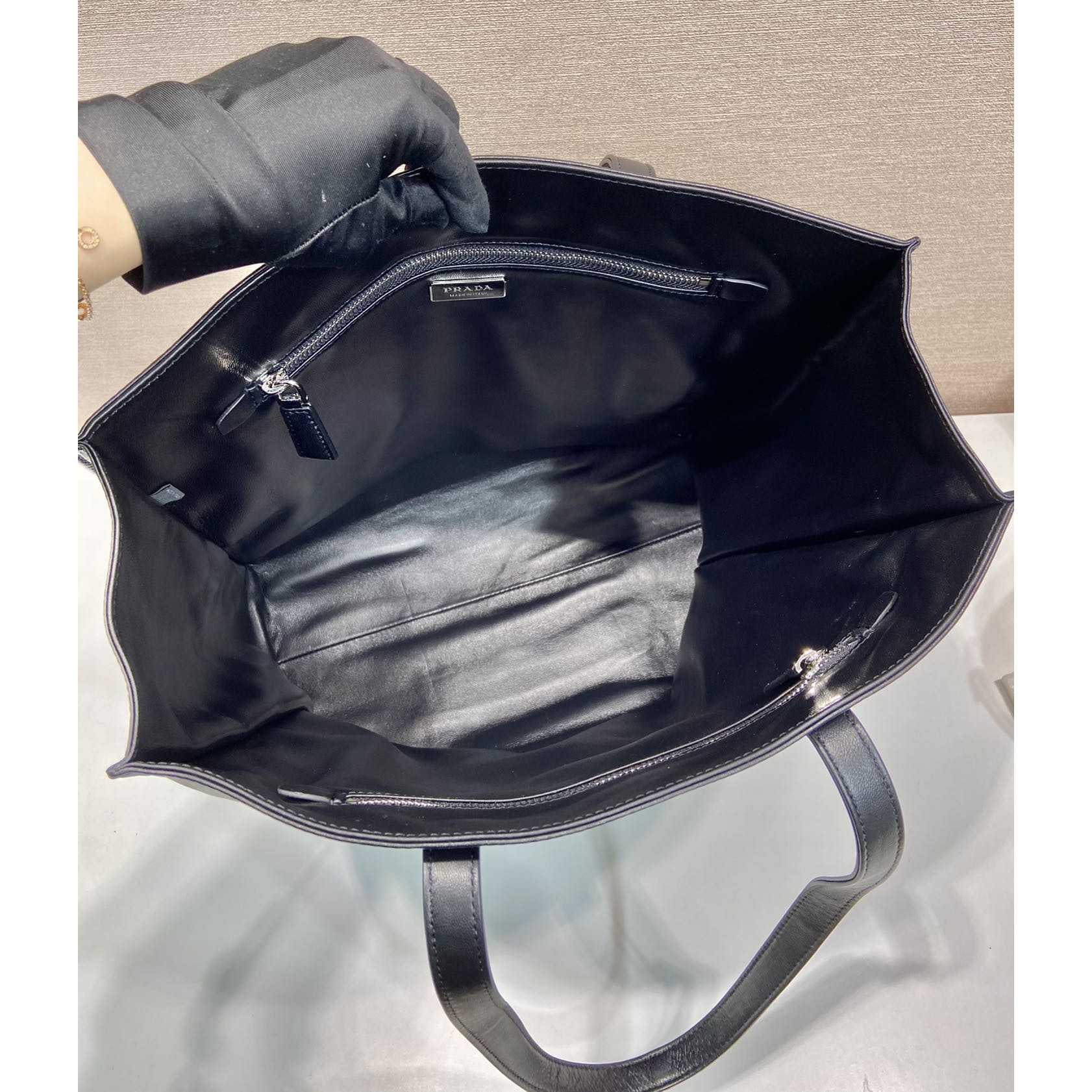 Prada Medium Antiqued Nappa Leather Tote Bag - FashionPlug