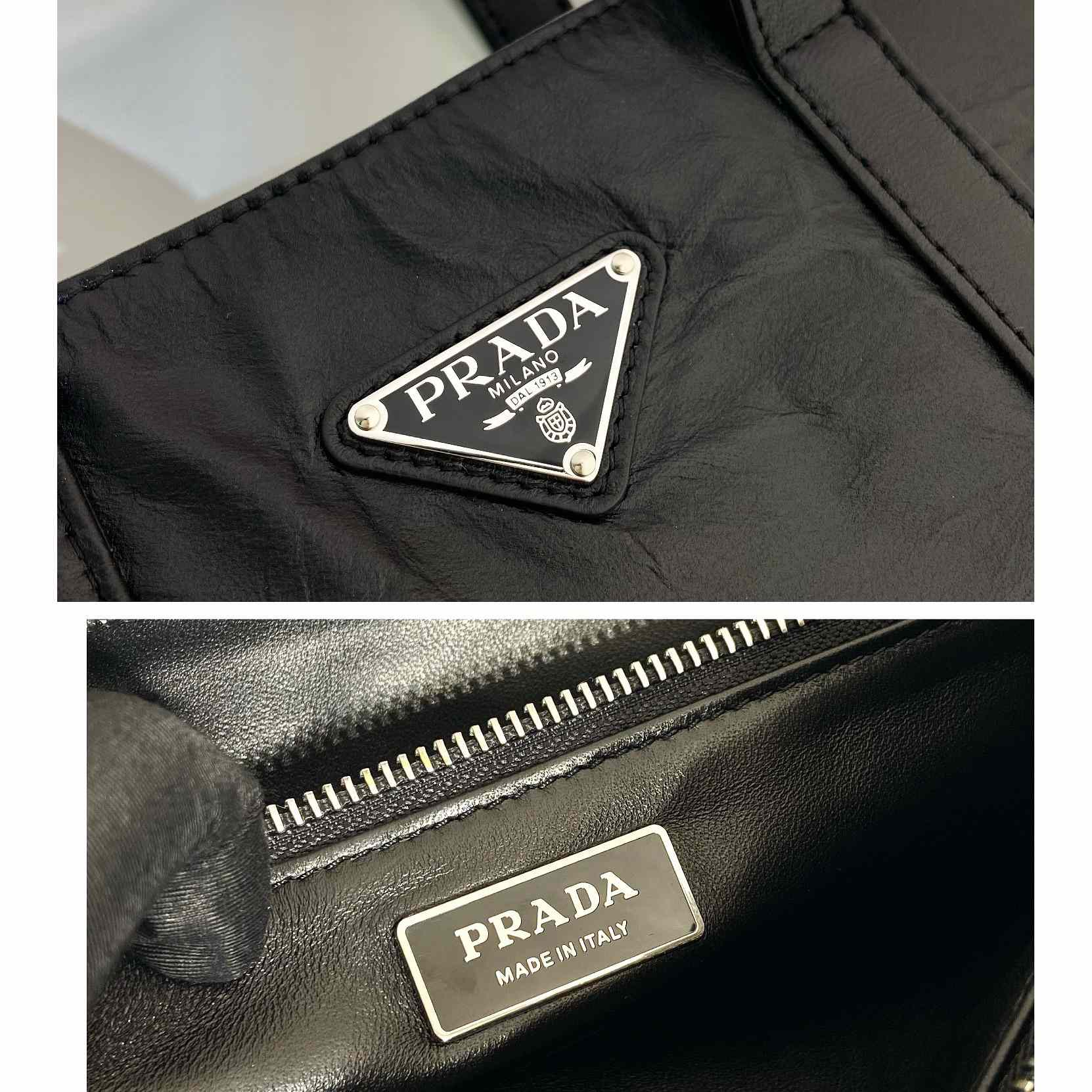 Prada Medium Antiqued Nappa Leather Tote Bag - FashionPlug