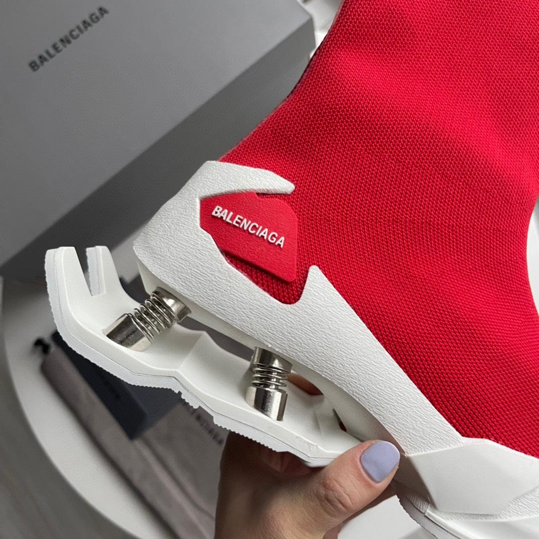 Balenciaga Speed Sneaker In Red - FashionPlug
