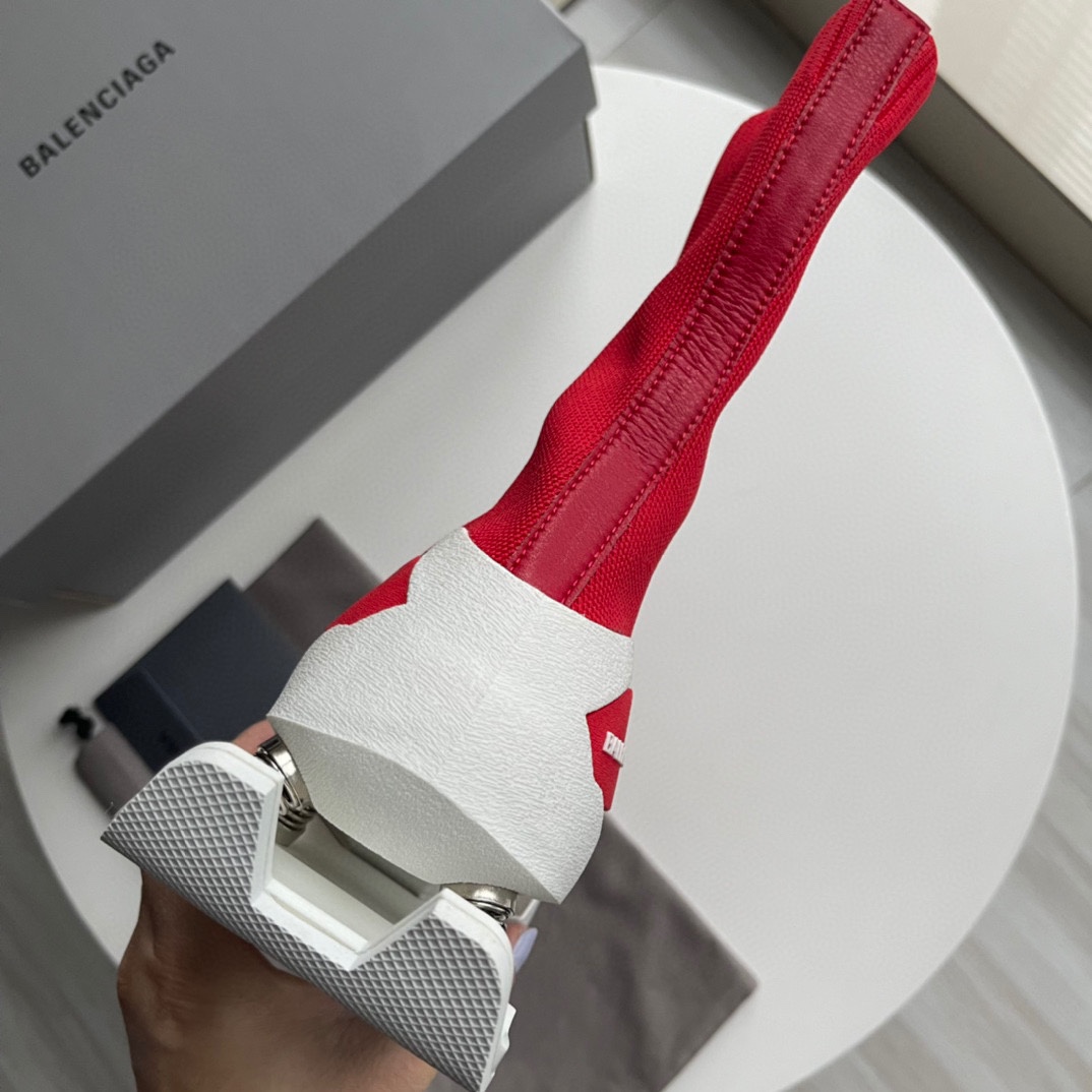 Balenciaga Speed Sneaker In Red - FashionPlug