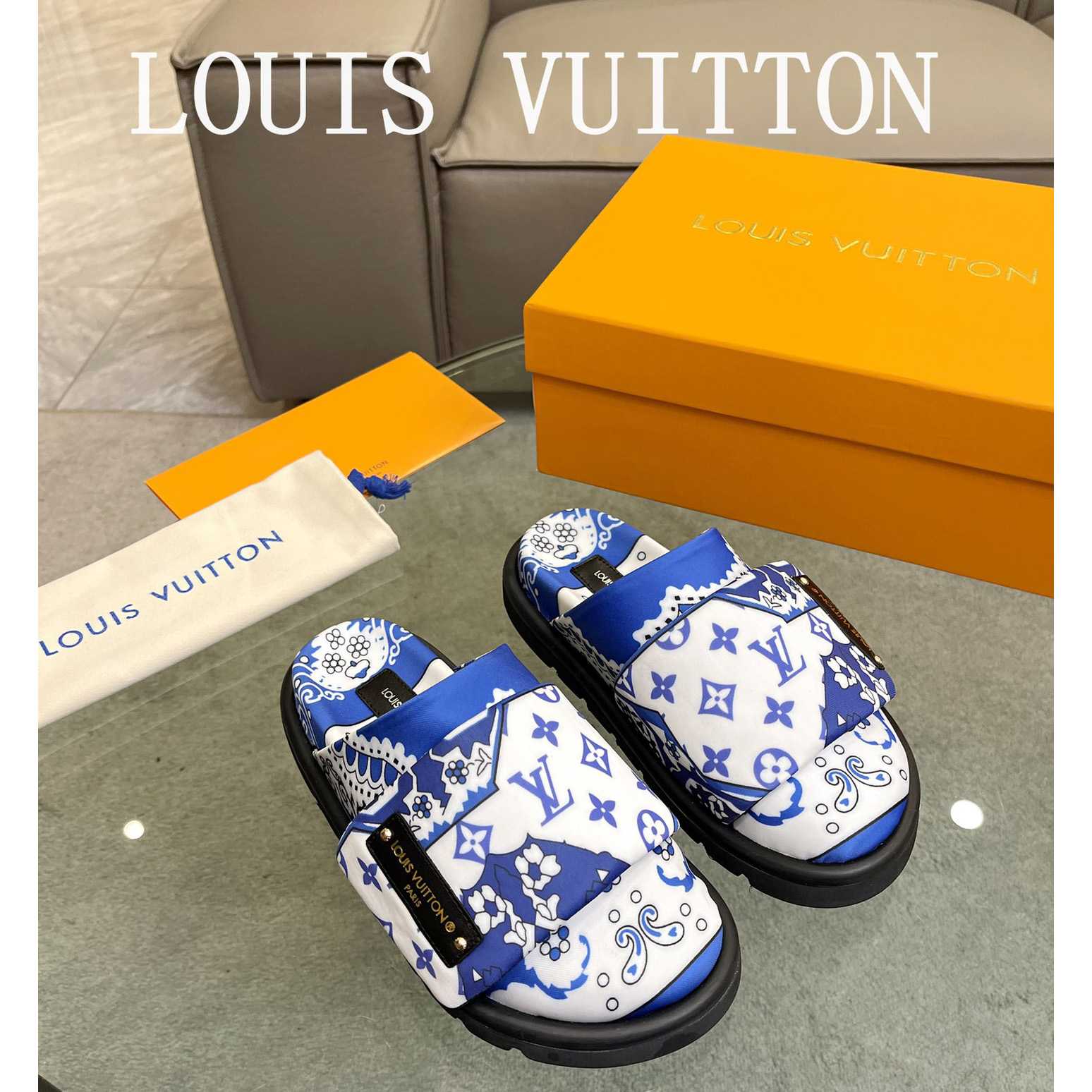 Louis Vuitton Slipper Pillow Flat Comfort Mule        1AAM52 - FashionPlug